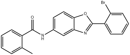 N-[2-(2-bromophenyl)-1,3-benzoxazol-5-yl]-2-methylbenzamide Struktur