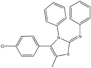 N-(4-(4-chlorophenyl)-5-methyl-3-phenyl-1,3-thiazol-2(3H)-ylidene)-N-phenylamine Struktur