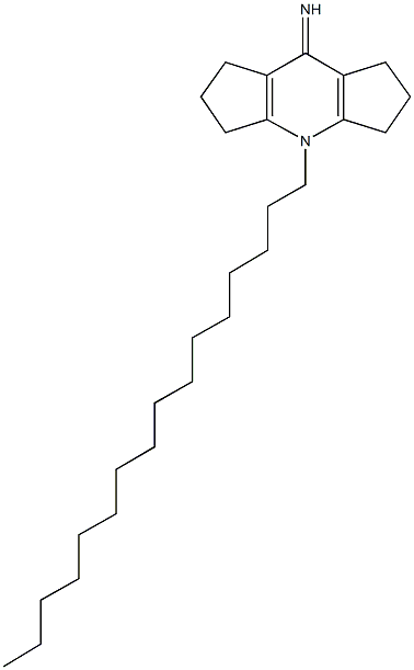 4-hexadecyl-2,3,4,5,6,7-hexahydrodicyclopenta[b,e]pyridin-8(1H)-imine Struktur