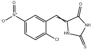 5-{2-chloro-5-nitrobenzylidene}-2-thioxo-4-imidazolidinone Struktur