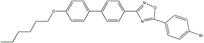 4'-[5-(4-bromophenyl)-1,2,4-oxadiazol-3-yl][1,1'-biphenyl]-4-yl hexyl ether Struktur