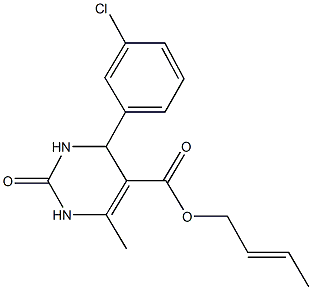 2-butenyl 4-(3-chlorophenyl)-6-methyl-2-oxo-1,2,3,4-tetrahydro-5-pyrimidinecarboxylate Struktur