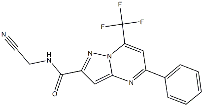 N-(cyanomethyl)-5-phenyl-7-(trifluoromethyl)pyrazolo[1,5-a]pyrimidine-2-carboxamide Struktur