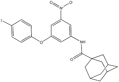 N-[3-nitro-5-(4-iodophenoxy)phenyl]-1-adamantanecarboxamide Struktur