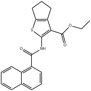 ethyl 2-(1-naphthoylamino)-5,6-dihydro-4H-cyclopenta[b]thiophene-3-carboxylate Struktur