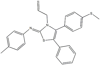 N-(3-allyl-4-[4-(methylsulfanyl)phenyl]-5-phenyl-1,3-thiazol-2(3H)-ylidene)-N-(4-methylphenyl)amine Struktur