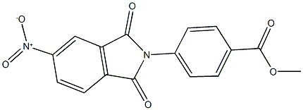 methyl 4-{5-nitro-1,3-dioxo-1,3-dihydro-2H-isoindol-2-yl}benzoate Struktur