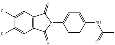 N-[4-(5,6-dichloro-1,3-dioxo-1,3-dihydro-2H-isoindol-2-yl)phenyl]acetamide Struktur