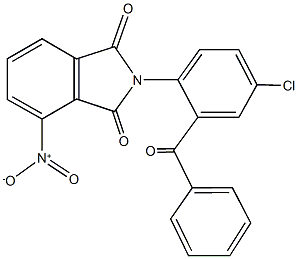 2-(2-benzoyl-4-chlorophenyl)-4-nitro-1H-isoindole-1,3(2H)-dione Struktur