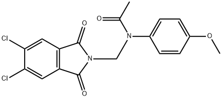 N-[(5,6-dichloro-1,3-dioxo-1,3-dihydro-2H-isoindol-2-yl)methyl]-N-(4-methoxyphenyl)acetamide Struktur