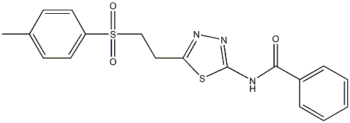 N-(5-{2-[(4-methylphenyl)sulfonyl]ethyl}-1,3,4-thiadiazol-2-yl)benzamide Struktur