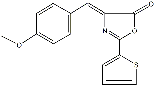 4-(4-methoxybenzylidene)-2-(2-thienyl)-1,3-oxazol-5(4H)-one Struktur