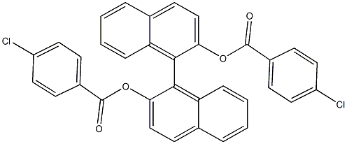 1,1'-bis{2-[(4-chlorobenzoyl)oxy]-naphthalene} Struktur