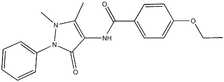 N-(1,5-dimethyl-3-oxo-2-phenyl-2,3-dihydro-1H-pyrazol-4-yl)-4-ethoxybenzamide Struktur