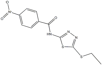 N-[5-(ethylthio)-1,3,4-thiadiazol-2-yl]-4-nitrobenzamide Struktur