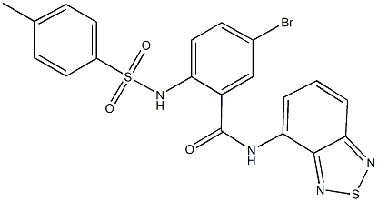 N-(2,1,3-benzothiadiazol-4-yl)-5-bromo-2-{[(4-methylphenyl)sulfonyl]amino}benzamide Struktur