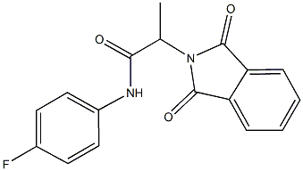 2-(1,3-dioxo-1,3-dihydro-2H-isoindol-2-yl)-N-(4-fluorophenyl)propanamide Struktur