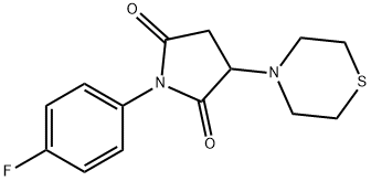 1-(4-fluorophenyl)-3-(4-thiomorpholinyl)-2,5-pyrrolidinedione Struktur