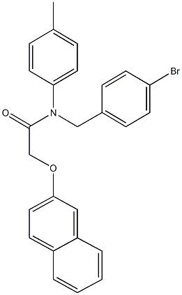 N-(4-bromobenzyl)-N-(4-methylphenyl)-2-(2-naphthyloxy)acetamide Struktur