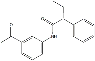 N-(3-acetylphenyl)-2-phenylbutanamide Struktur