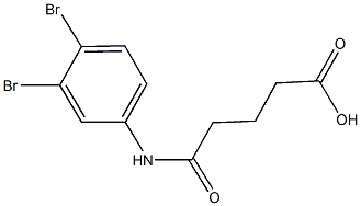 5-(3,4-dibromoanilino)-5-oxopentanoic acid Struktur