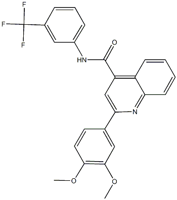 2-(3,4-dimethoxyphenyl)-N-[3-(trifluoromethyl)phenyl]-4-quinolinecarboxamide Struktur