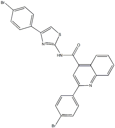 2-(4-bromophenyl)-N-[4-(4-bromophenyl)-1,3-thiazol-2-yl]-4-quinolinecarboxamide Struktur