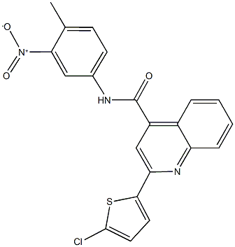 2-(5-chloro-2-thienyl)-N-{3-nitro-4-methylphenyl}-4-quinolinecarboxamide Struktur