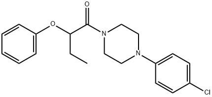 1-(4-chlorophenyl)-4-(2-phenoxybutanoyl)piperazine Struktur