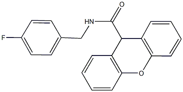 N-(4-fluorobenzyl)-9H-xanthene-9-carboxamide Struktur