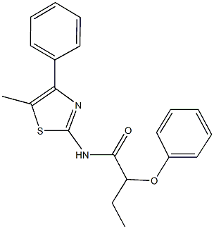 N-(5-methyl-4-phenyl-1,3-thiazol-2-yl)-2-phenoxybutanamide Struktur