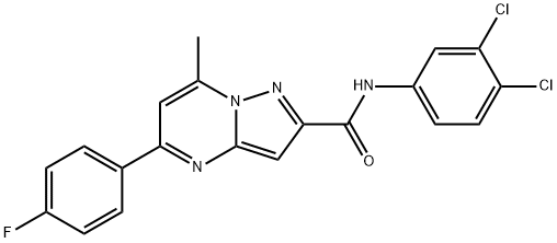 N-(3,4-dichlorophenyl)-5-(4-fluorophenyl)-7-methylpyrazolo[1,5-a]pyrimidine-2-carboxamide Struktur