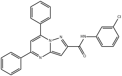 N-(3-chlorophenyl)-5,7-diphenylpyrazolo[1,5-a]pyrimidine-2-carboxamide Struktur