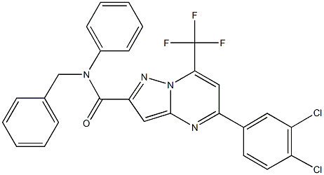 N-benzyl-5-(3,4-dichlorophenyl)-N-phenyl-7-(trifluoromethyl)pyrazolo[1,5-a]pyrimidine-2-carboxamide Struktur