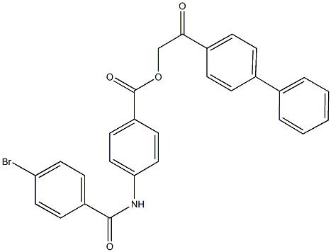 2-[1,1'-biphenyl]-4-yl-2-oxoethyl 4-[(4-bromobenzoyl)amino]benzoate Struktur