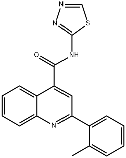 2-(2-methylphenyl)-N-(1,3,4-thiadiazol-2-yl)-4-quinolinecarboxamide Struktur