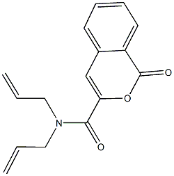 N,N-diallyl-1-oxo-1H-isochromene-3-carboxamide Struktur