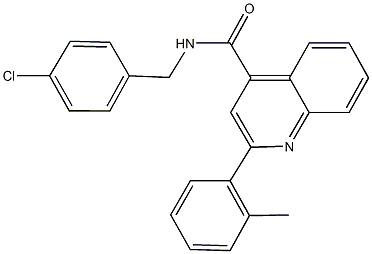 N-(4-chlorobenzyl)-2-(2-methylphenyl)-4-quinolinecarboxamide Struktur