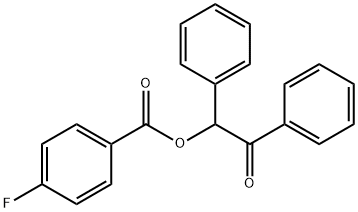 2-oxo-1,2-diphenylethyl 4-fluorobenzoate Struktur