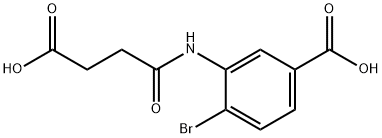 4-bromo-3-[(3-carboxypropanoyl)amino]benzoic acid Struktur