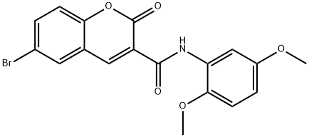 6-bromo-N-(2,5-dimethoxyphenyl)-2-oxo-2H-chromene-3-carboxamide Struktur