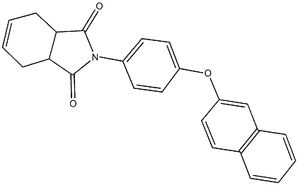 2-[4-(2-naphthyloxy)phenyl]-3a,4,7,7a-tetrahydro-1H-isoindole-1,3(2H)-dione Struktur