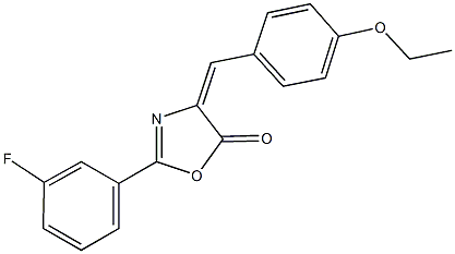 4-(4-ethoxybenzylidene)-2-(3-fluorophenyl)-1,3-oxazol-5(4H)-one Struktur