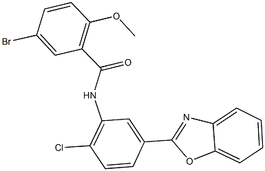 N-[5-(1,3-benzoxazol-2-yl)-2-chlorophenyl]-5-bromo-2-methoxybenzamide Struktur