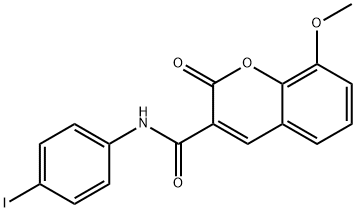 N-(4-iodophenyl)-8-methoxy-2-oxo-2H-chromene-3-carboxamide Struktur