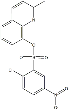 2-methylquinolin-8-yl 2-chloro-5-nitrobenzenesulfonate Struktur