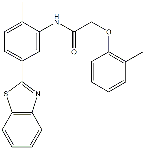 N-[5-(1,3-benzothiazol-2-yl)-2-methylphenyl]-2-(2-methylphenoxy)acetamide Struktur