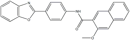 N-[4-(1,3-benzoxazol-2-yl)phenyl]-3-methoxy-2-naphthamide Struktur