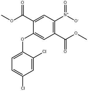 dimethyl 2-(2,4-dichlorophenoxy)-5-nitroterephthalate Struktur