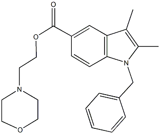 2-(4-morpholinyl)ethyl 1-benzyl-2,3-dimethyl-1H-indole-5-carboxylate Struktur